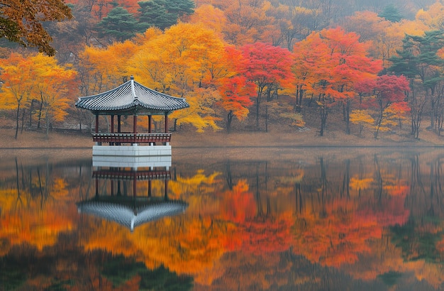 Photo autumn landscapes of south korea