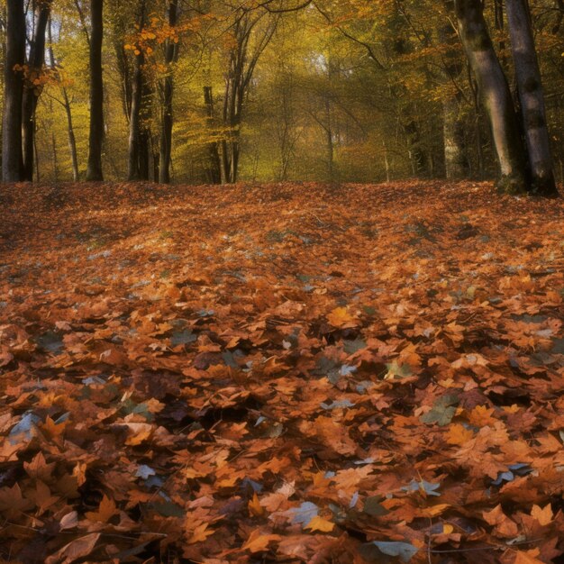 Autumn leafs scene