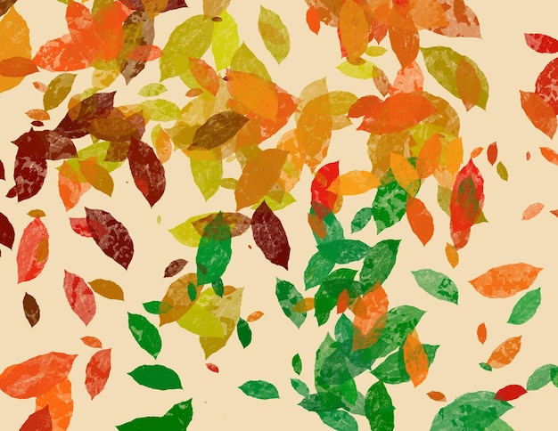 Autumn leaves background painting artwork