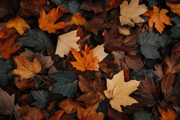 Autumn leaves close up photography