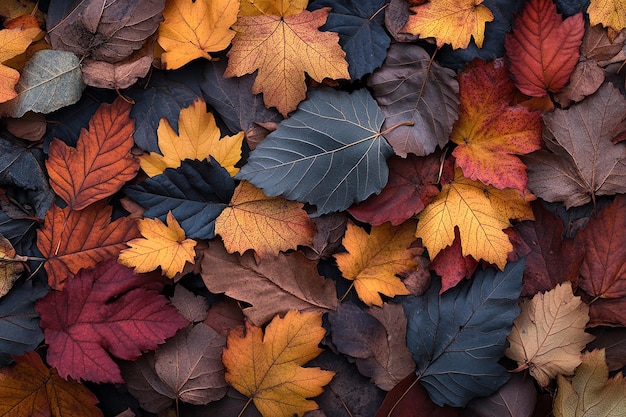 Autumn leaves close up photography