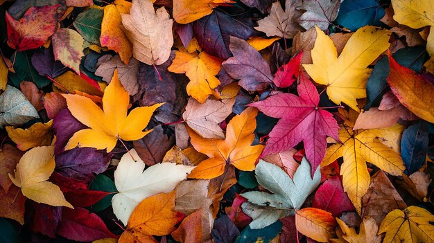 Autumn leaves close up photography