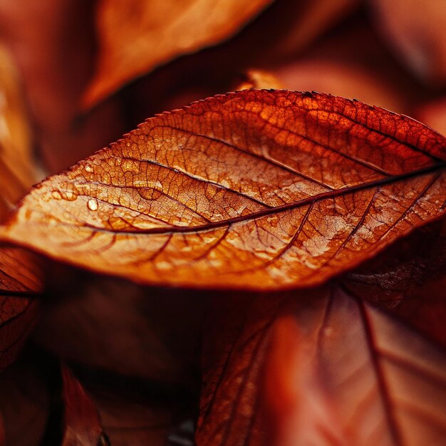 Photo autumn leaves close up photography