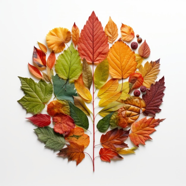 Autumn Leaves Collage A Colorful Illustration Of Environmental Awareness