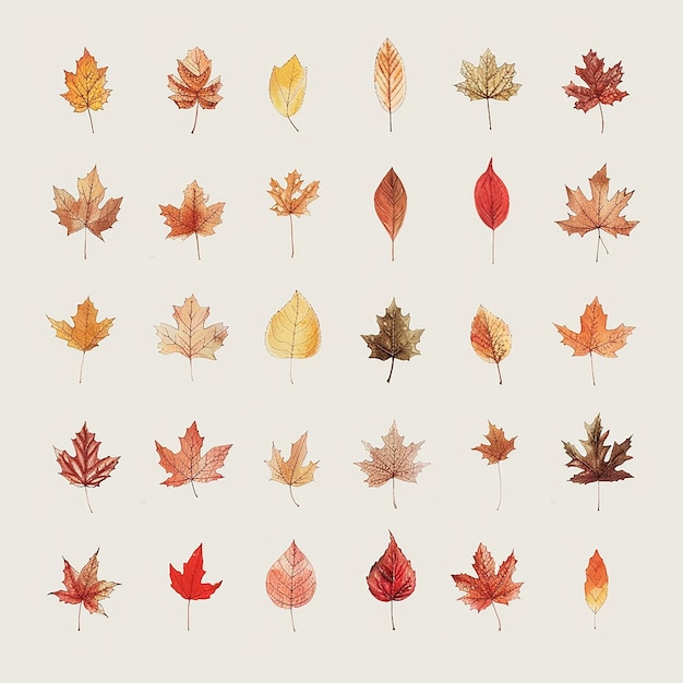 Photo autumn leaves collection