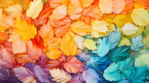 Autumn Leaves Color Gradient Background