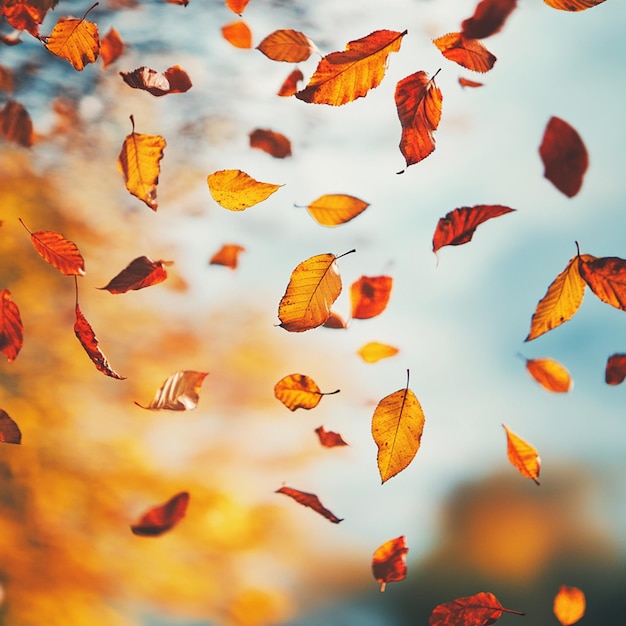 Autumn Leaves Falling