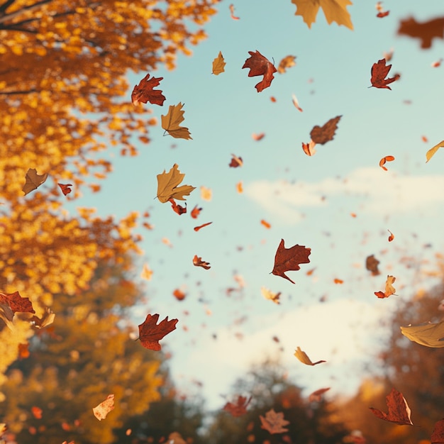 Autumn Leaves Falling