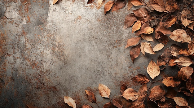 Photo autumn leaves on rustic background