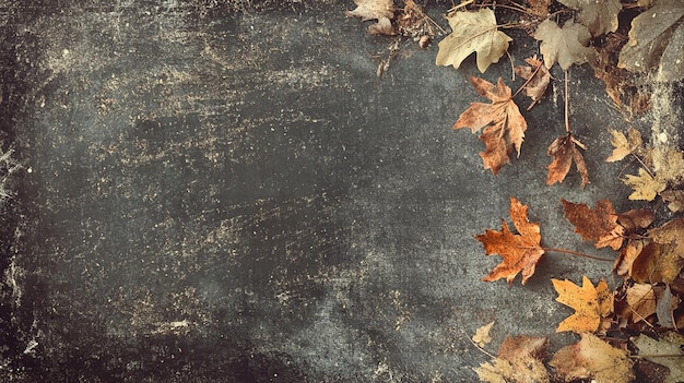 Photo autumn leaves on rustic background