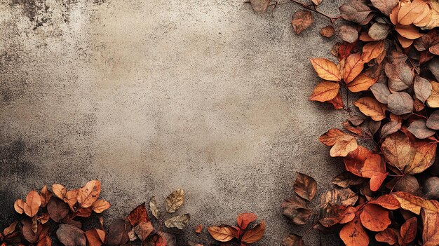 Photo autumn leaves on rustic background