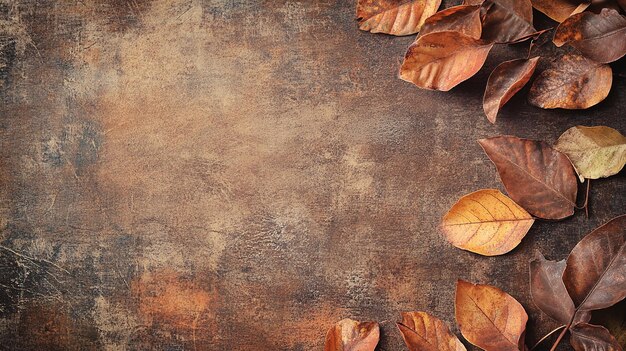 Photo autumn leaves on rustic background