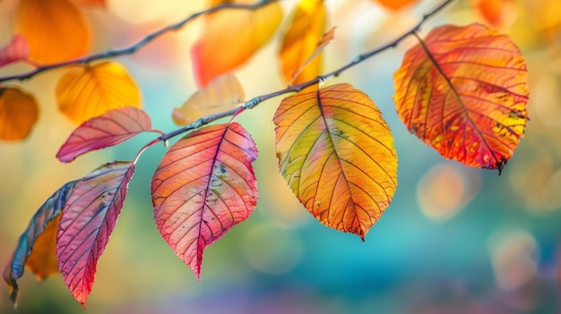 autumn leaves on a tree