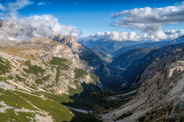 Autumn mountain landscape in Dolomites, Italy.