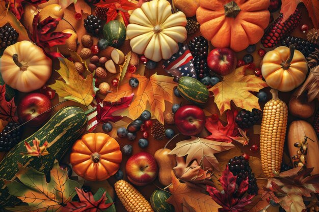 Autumn Patriotic Thanksgiving Day Background