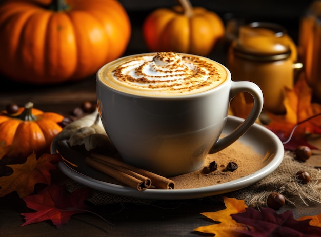 Autumn pumpkin latte