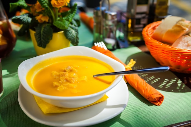 Autumn pumpkin soup