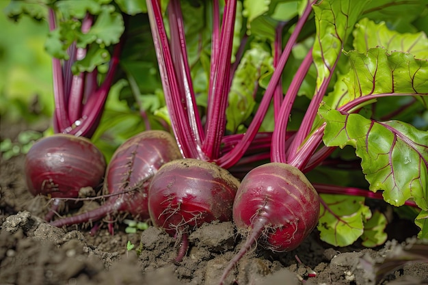 Photo autumn red beet table beet beta vulgaris autumn harvest of carrots and beets only from the garden