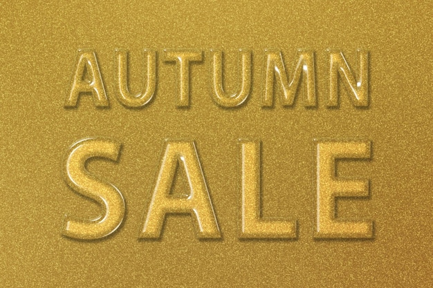 Autumn Sale banner, Autumn season sale, gold background