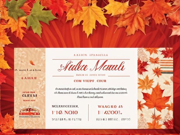 Photo autumn sale banner with festive design