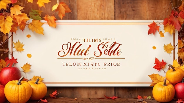 Autumn Sale Banner with Festive Design