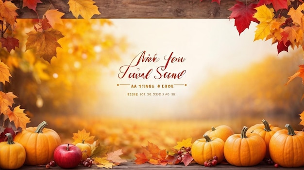 Autumn Sale Banner with Festive Design