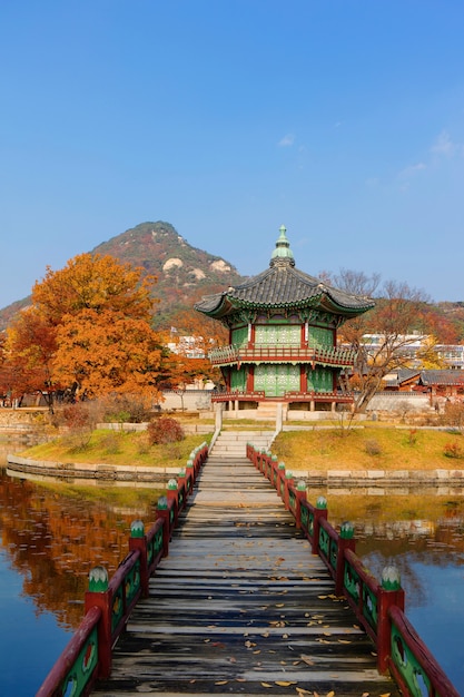 Autumn season of  Gyeongbokgung Palace in Seoul,South Korea.