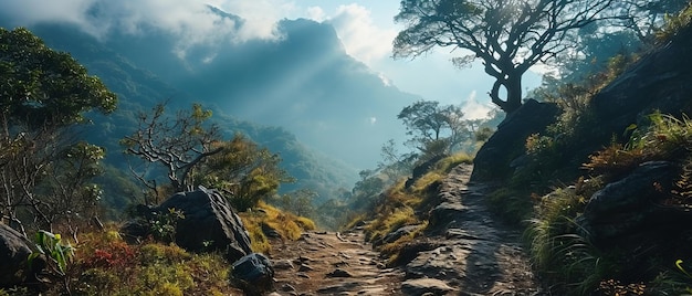 Autumn Splendor in Rugged Mountain Terrain