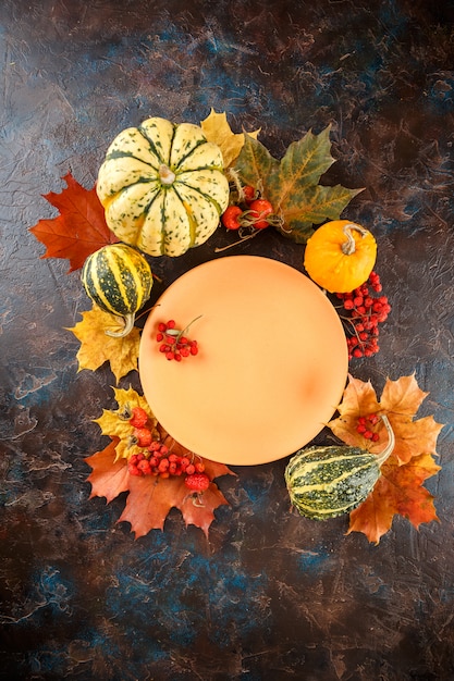 Autumn table setting.