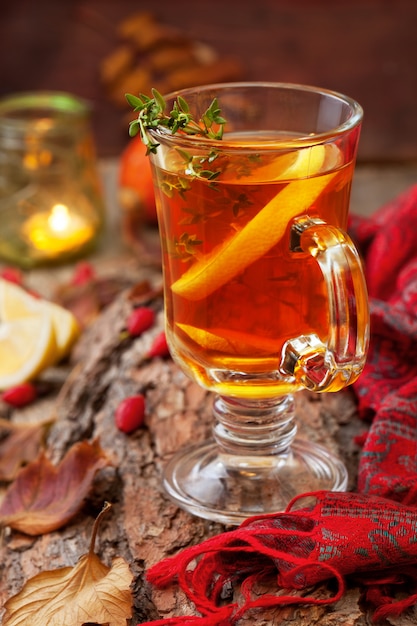 Autumn Tea with ginger and lemon