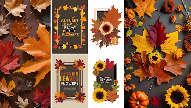 Autumn text effect sale template banner Vector background