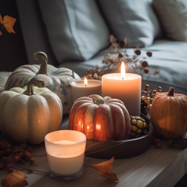 Autumn thanksgiving background with copy space