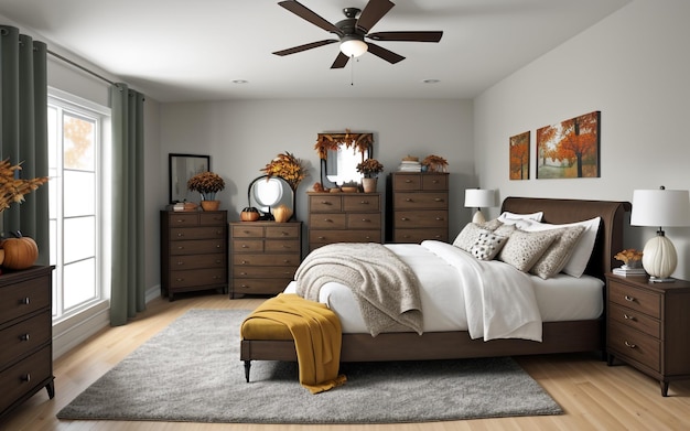 Autumn Tranquility Captivating Vibes of a Fall Bedroom