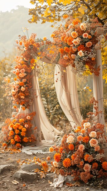 Autumn Wedding Sign Mockup Horizontal Style