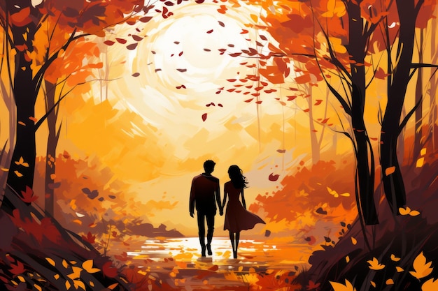 Autumn weddings Generative AI