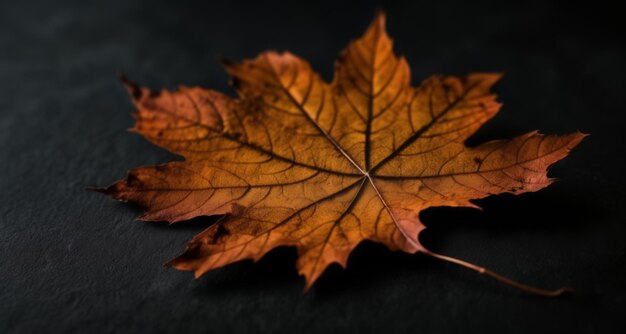 Autumns beauty captured in a single leaf