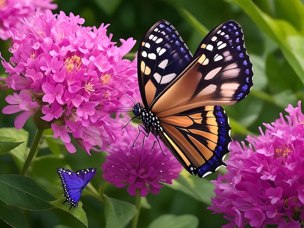 Ava Butterfly on flowers