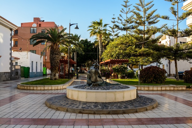 Avenida Rambla Dionisio Gonz lez, Las Galletas, Tenerife, Marina del Sur, port in Arona in Tenerife island.