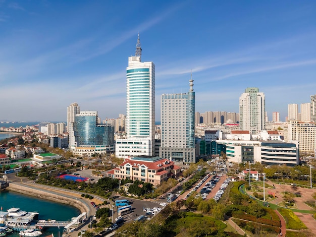 Aviation Potal Qingdao Coast Line Bay Area Landscape