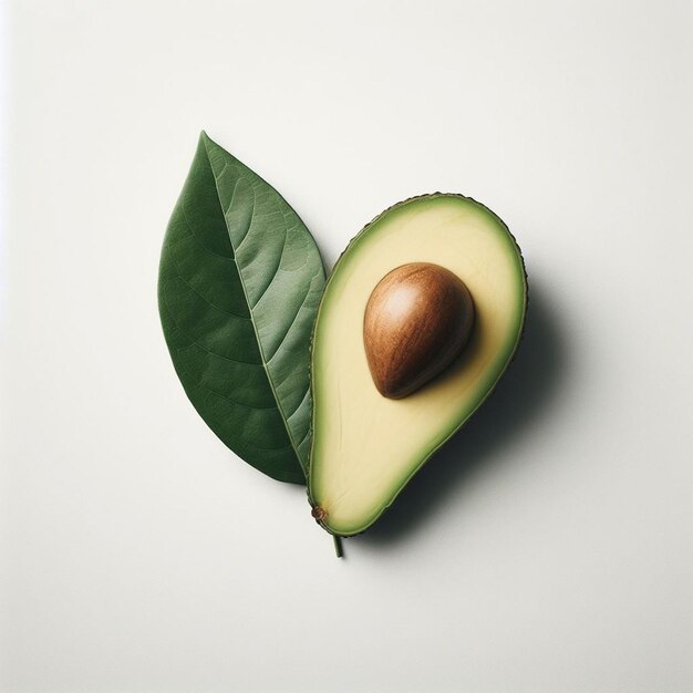 Avicado white background