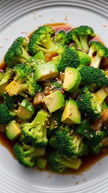 Avocado broccoli stir fry