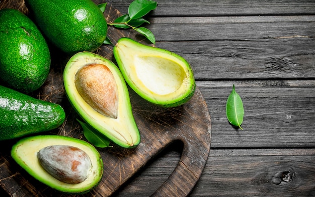 Avocado on a chopping Board