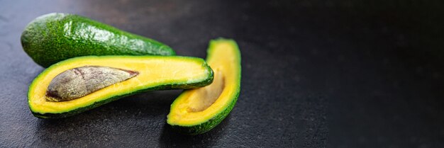 Avocado fruit fresh meal snack on the table copy space food background rustic top view veggie vegan