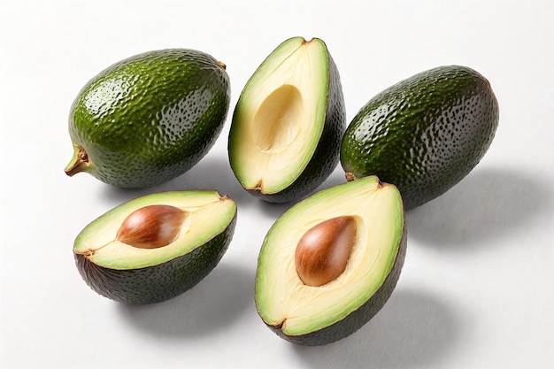 Avocado fruit isolated on white background