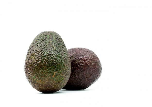 Avocado isolated on white background with clipping path