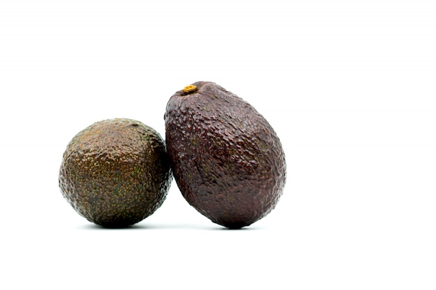 Avocado isolated on white background with clipping path