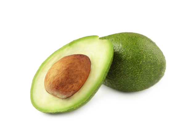 Avocado isolated on a white surface