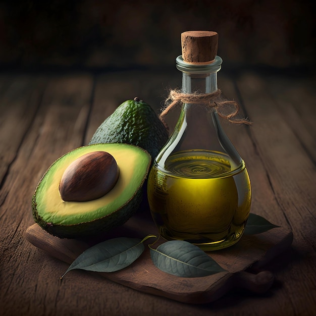 Avocado oil with avocado nuts