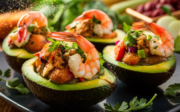 Avocado Stuffed with Shrimp