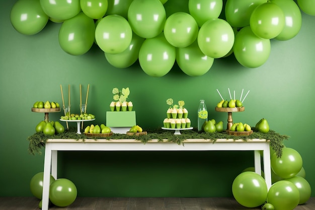 Avocado themed birthday party decorations